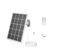 Type C to MicroUSB Solar Charging Panel for Eufy, For Ring, For Blink Security Cameras and Other 3 5V Electronics with Extended 3 Meter Cable for Flexible Placement (White)