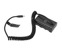 Type C to NP F550 Spring Cable Dummy Battery Power Adapter, DC Dummy Battery for Monitor Fill Light, External Power Supply with Multiple Protection, Stable Performance for Professi