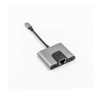 Type-C To RJ45 Hub USB C To 3.5mm Ethernet LAN Network Adapter Audio PD Fast Charging Docking Station For Laptop Phone Tablet(One Cable)
