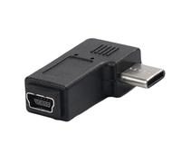 Type C to USB Adapter, 90 Degree Right Angle Data Converter | Male Type C to Female USB 5 Pin Charger, for Computer PC Monitor Mobile Phone Tablet Camera GPS Travel and Automobi