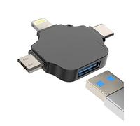 Type C to USB Adapter OTG A Female Lightning Micro Thunderbolt Male Converter(3in1)Apple IPhone15 Pro Max Plus IPad Pro Mini Camera Card Reader Mouse Keyboard Flash Drive compatible for Samsung Google