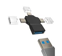 Type C to USB Flash Adapter(3in1)3.0 OTG Female Lightning Micro Male Connector for Apple Iphone14 ProMax Ipad compatible for Samsung LG Android Camera Card Reader Keyboard Mouse Thunderbolt Accessorie