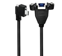 Type-C to USB3.0 High-Speed Female Panel Mount Extension Cable, Fixed Data Access Port for Kiosk, Embedded, Server Case Type C Panel Mount Extension Female Socket Kiosk Cabinet Enclosure Embedded Case