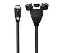 Type-C to USB3.0 High-Speed Female Panel Mount Extension Cable, Fixed Data Access Port for Kiosk, Embedded, Server Case Type C Panel Mount Extension Female Socket Kiosk Cabinet Enclosure Embedded Case