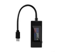 Type C USB DC Tester with Voltage and Current Display for USB Chargers up to 430V 6 5A with Energy and Power Measurement (065C-black)