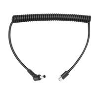 Type-C USBC PD to 5.5 * 2.5mm DC Male Right-Angle Coiled Power Cable with Power Indicator, Power Any 12V Device by Any PD USBC Power Bank, 18 inch - 59 inch Length