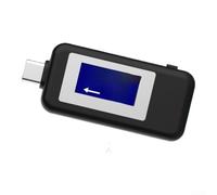 Type C Voltmeter USB Power Meter Tool for Real Time Data Tracking on Phones Laptops Power Banks 0-5.1A Range(Black Shell)