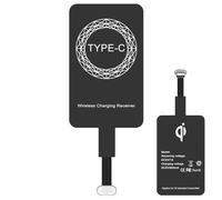 Type-C Wireless Charger Receiver - Slim Lightweight 5W Adapter, Safe Fast Efficient Charging Foldable Plug | Perfect for Work Home Travel Desk Setup Device Supply Convenience Reliable Charging