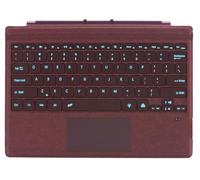 Type Cover for Microsoft Surface Pro 7+ 7 6 5 4 3 Generation Bluetooth Keyboard with Trackpad, USB Charging Cable, German QWERTZ Layout (Wine Red, Backlight)