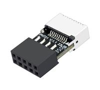 Type E USB Header Adapter - 3.0 Port Connector, Motherboard Interface Link | Advanced 9-Pin Data Transfer Bridge, Compact Chassis Expansion Device Ideal For Building Custom Desktop Computers