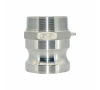 Type F Camlock Coupler, Stainless Steel 2" DN50 BSP Male Thread Adapter, Cam and Groove Hose Connector for Industrial Fluid Transfer Systems