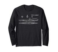 Type I U-boat WWII German Submarine Blueprints Long Sleeve T-Shirt