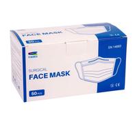 Type IIR fluid resistant surgical Face Masks, Disposable Face Masks For Everyday Use, Essential Face Mask For Bacterial protection, Pack of 50, Colou