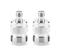 Type N Female to Female RF Connector Coaxial Adapter 2pcs, Copper Gold - Plated, 50Ω 0-6GHz Frequency - Durable, Wide Bandwidth, Ideal for RF Testing and Conversion