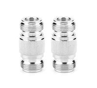Type N Female to Type N Female RF Coaxial Adapter 2pcs, 50Ω, Gold - Plated Copper - Wide Frequency Bandwidth up to 6GHz, Durable RF Connector for Reliable Signal Testing and