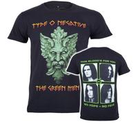Type O Negative T Shirt Green Man Band Logo Official Mens Black XL