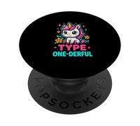 Type One-Derful Unicorn Funny Diabetic Type 1 Diabetes T1D PopSockets Adhesive PopGrip