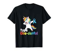 Type One-Derful Unicorn Funny Diabetic Type 1 Diabetes T1D T-Shirt