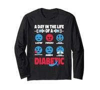 Type One Diabetes A Day As A Diabetic Funny T1D Awareness Long Sleeve T-Shirt