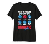 Type One Diabetes A Day As A Diabetic Funny T1D Awareness Premium T-Shirt