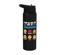 Type One Diabetes A Day As A Diabetic Funny T1D Awareness Stainless Steel Insulated Water Bottle