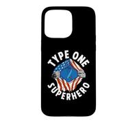 Type One Superhero Diabetes Awareness Month Type 1 Diabetic Case for iPhone 15 Pro Max