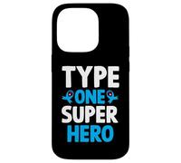 Type One Superhero T1D Warrior Diabetes Awareness Case for iPhone 14 Pro