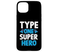 Type One Superhero T1D Warrior Diabetes Awareness Case for iPhone 15 Plus