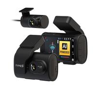 Type S T200 AI Driver Assistance Dash Cam Powered by ADAS, 1440p, Collision Alerts, Lane and Pedestrian Detection, Vehicle Departure Reminders, Front Rear 2 Channel Smart Incident Video Surveillance