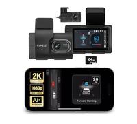 Type S T200 AI Driver Assistance Dash Cam Powered by ADAS, 1440p, Collision Alerts, Lane and Pedestrian Detection, Vehicle Departure Reminders, Front Rear 2 Channel Smart Incident Video Surveillance