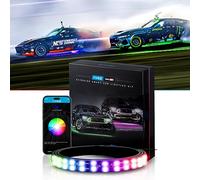 TYPE S TOURING ITEMS Automotive Neon Accent Light Kit, Formula Drift Pro Series Smart LED Exterior Light Kit with App Control, Professional Grade Lights Underglow Kit for Car, 4 Mulitcolor RGB Strips