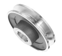 -Type Single Groove V-Belt Pulley Aluminum Alloy 1 Inch Shaft 8mm Keyway | Silver Colour Finish, Reduces Belt Wear, No-slip Efficiency, Fits Air Compressor Motor Shafts