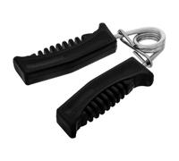 -type Spring Handle Grip Strengthener for Hand and Wrist Training | Adjustable Resistance Levels, Non-slip PP Handle, Spring Steel Build, Black Finish, Office Use