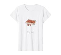 Type Tray Print Graphic Value Graphic T-Shirt, Women, White, M