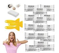 Type Waterproof Sealant Mastic, 2024 New Super Diamond Mud Seal, White Mastic Sealant Waterproof, Quick Mending Mud for Drain Connection, Wall Hole, Air Conditioning Hole (15Pcs, White)