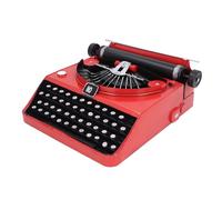 Type Writer, Vintage Typewriter Decor Iron European Style Ornament Statue Retro Vintage Typewriter Model Old Typewriter for Cafe Home Wine Cabinet Photo Prop, 12.2x12.2x4.53in