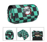 (Type1) Demon Slayer Zipper Pencil Case Large Capacity Student School Pen Bag Stationery Storage Pouch Pencil Organizer Bags