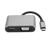 TypeC Hub 4K Resolution Adapter Dock for/VGA Display, Type-C to VGA Converter for Graphic Designers (Grey)