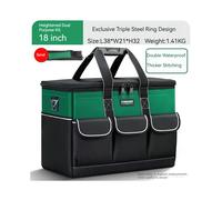 (TypeD 18 inch) Waterproof Multi Pockets Tool Set with Bag for Electrician Working Tool Box Case Storage Bag Portable Organizer Bag Toolbox