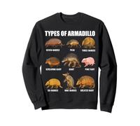 Types of Armadillo Educational Wildlife Species Ecology Sweatshirt