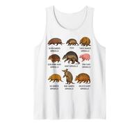 Types of Armadillo Educational Wildlife Species Ecology Tank Top