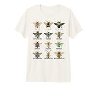 Types of Bees, Bee Species Chart, Entomology Science Premium T-Shirt