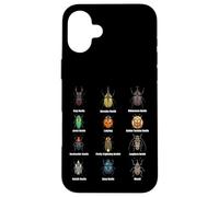 Types of Beetles, Beetle Species Chart Insect Identification Case for iPhone 16 Plus