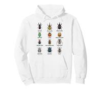 Types of Beetles, Beetle Species Chart Insect Identification Pullover Hoodie
