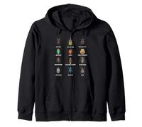 Types of Beetles, Beetle Species Chart Insect Identification Zip Hoodie