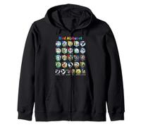 Types of Birds Alphabet ABC Bird Names A-Z for Kids Zip Hoodie