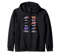 Types of Black Holes Astronomy Chart Space Lovers Zip Hoodie