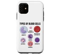 Types of Blood Cells Science Hematology Diagram Educational Case for iPhone 11