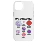 Types of Blood Cells Science Hematology Diagram Educational Case for iPhone 14 Plus
