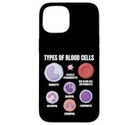 Types of Blood Cells Science Hematology Diagram Educational Case for iPhone 15